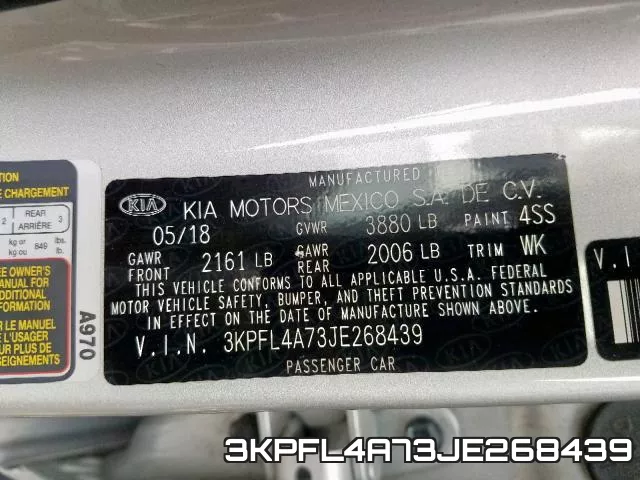 3KPFL4A73JE268439 фото 2
