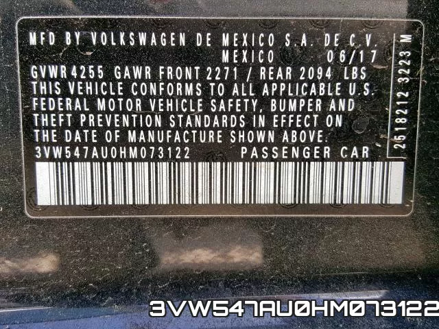 3VW547AU0HM073122 фото 2