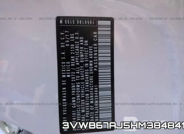 3VWB67AJ5HM384841 фото 10