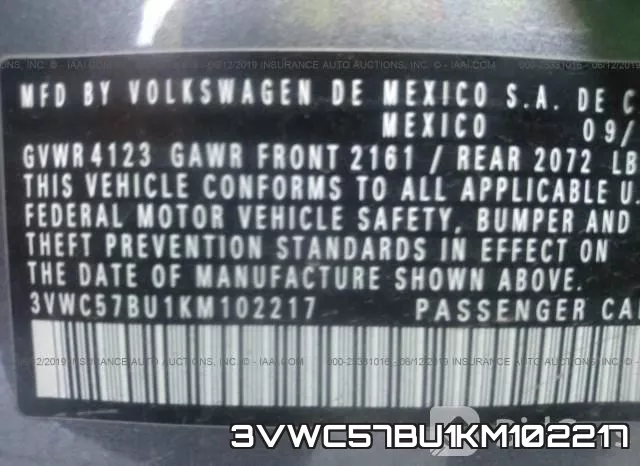 3VWC57BU1KM102217 фото 10