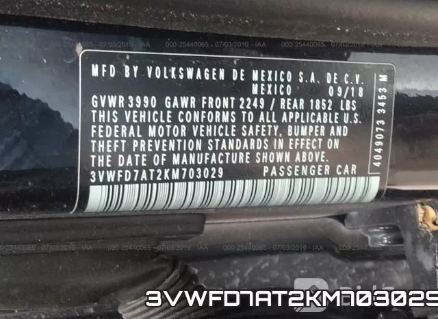 3VWFD7AT2KM703029 фото 10