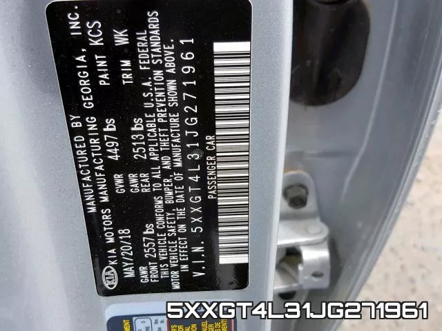 5XXGT4L31JG271961 фото 2