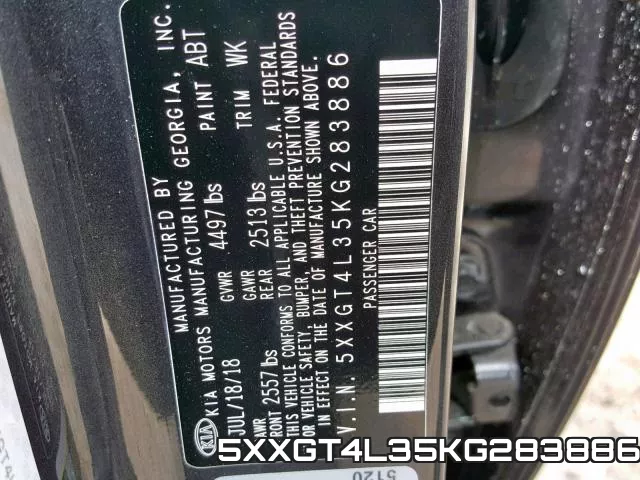 5XXGT4L35KG283886 фото 2