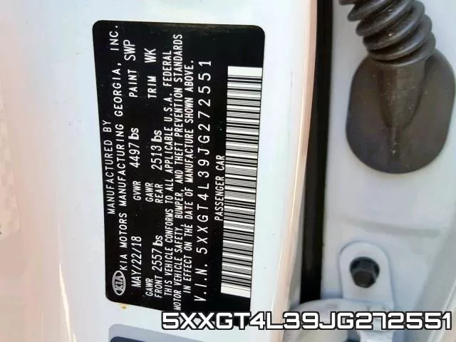 5XXGT4L39JG272551 фото 2
