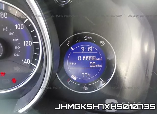 JHMGK5H7XHS010735 фото 8
