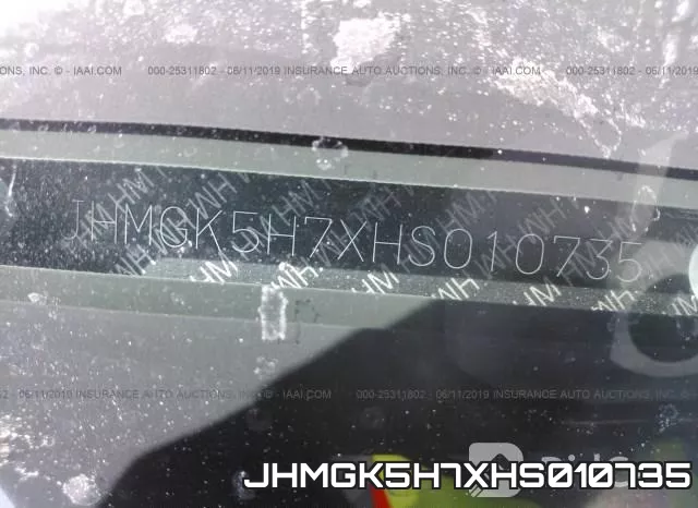 JHMGK5H7XHS010735 фото 10