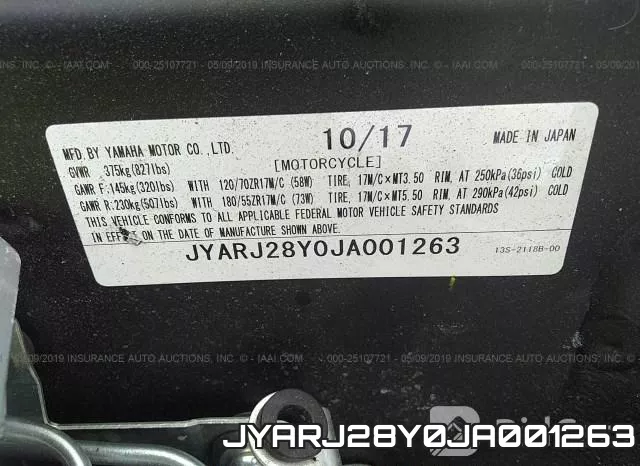 JYARJ28Y0JA001263 фото 2