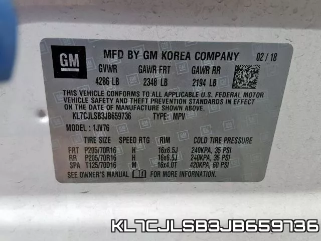 KL7CJLSB3JB659736 фото 2