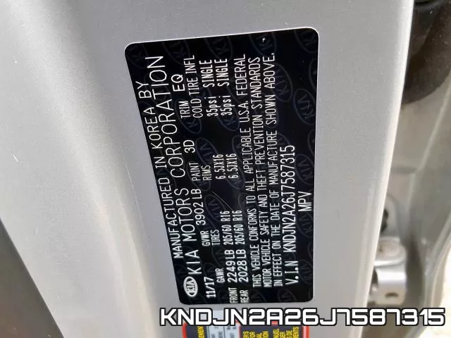 KNDJN2A26J7587315 фото 2