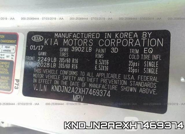 KNDJN2A2XH7469374 фото 10