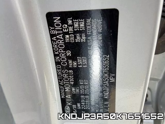 KNDJP3A50K7651652 фото 2