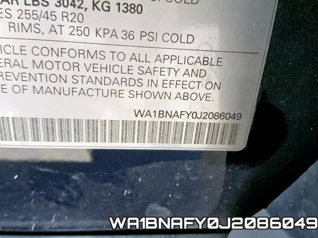 WA1BNAFY0J2086049 фото 2