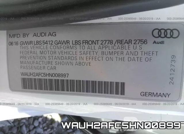 WAUH2AFC5HN008997 фото 10