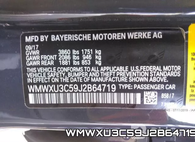 WMWXU3C59J2B64719 фото 10
