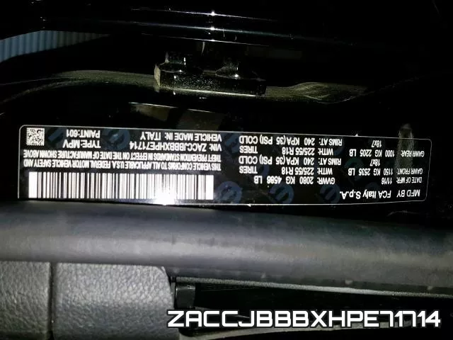 ZACCJBBBXHPE71714 фото 2