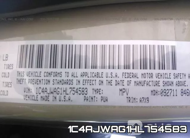 1C4AJWAG1HL754583 фото 10