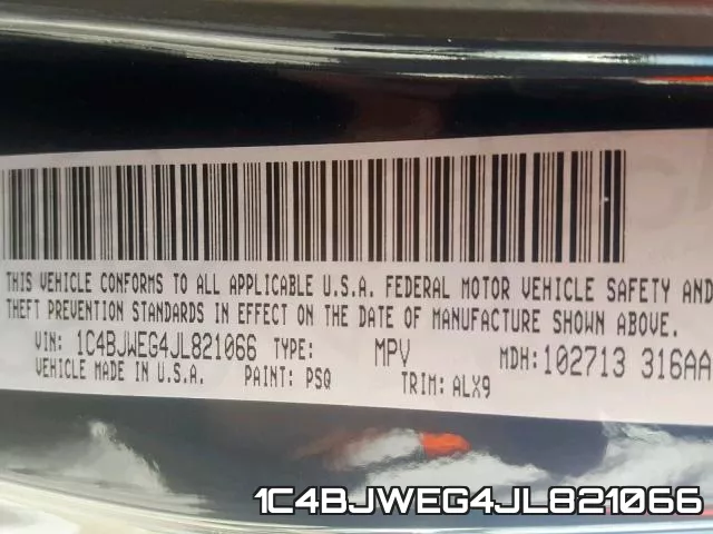1C4BJWEG4JL821066 фото 2