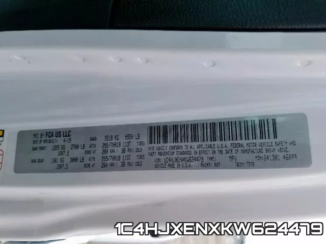 1C4HJXENXKW624479 фото 2