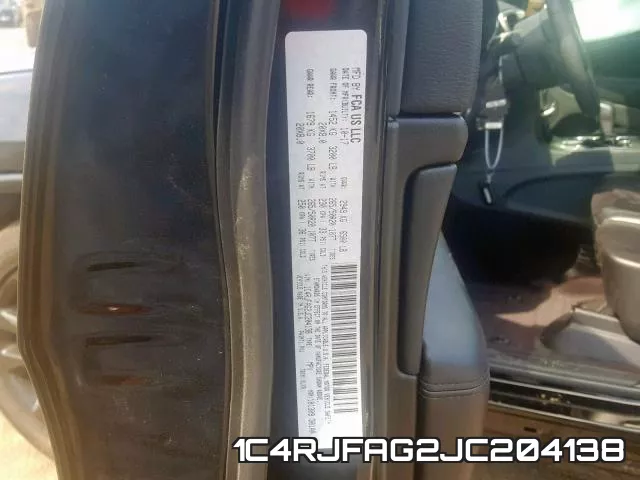 1C4RJFAG2JC204138 фото 2