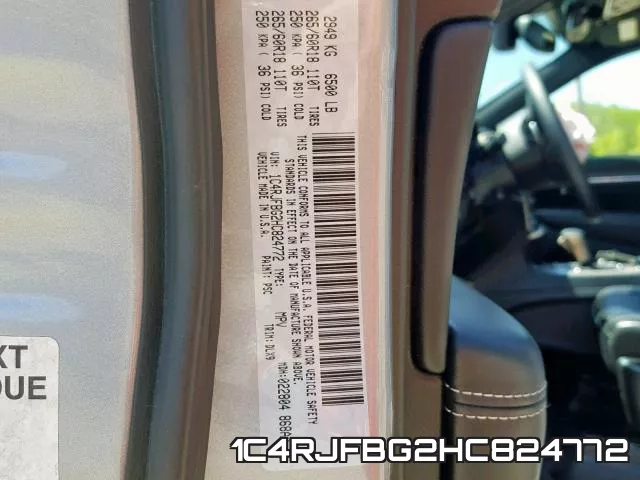 1C4RJFBG2HC824772 фото 2