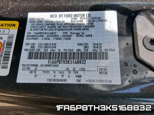 1FA6P8TH3K5168832 фото 2