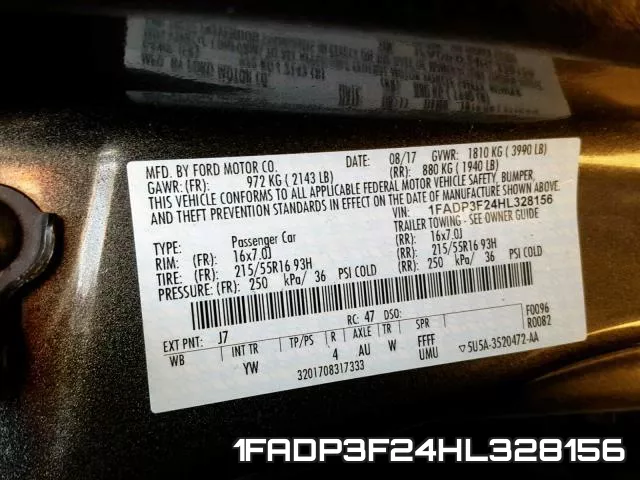 1FADP3F24HL328156 фото 2