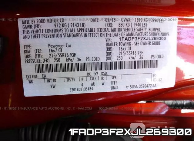 1FADP3F2XJL269300 фото 10