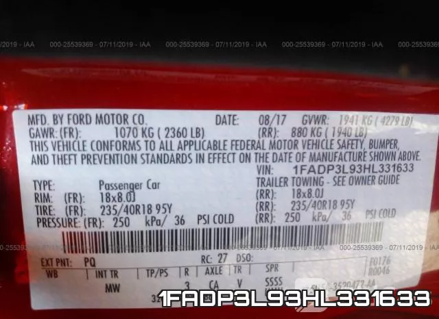 1FADP3L93HL331633 фото 10