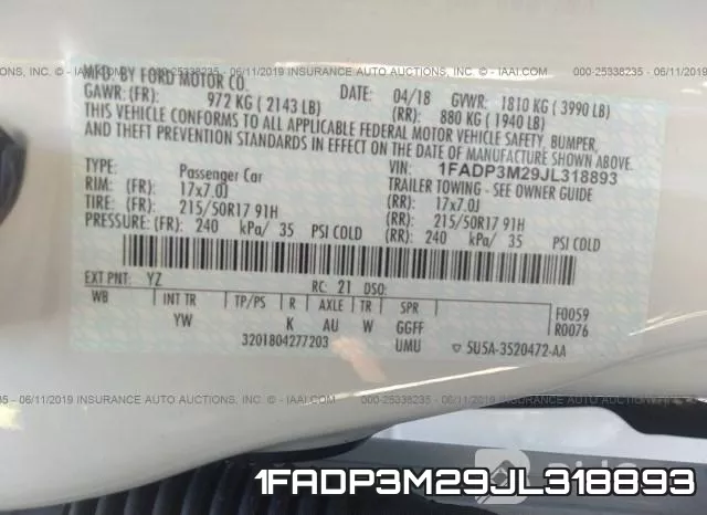 1FADP3M29JL318893 фото 10