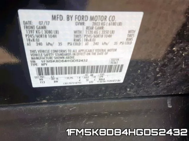 1FM5K8D84HGD52432 фото 2