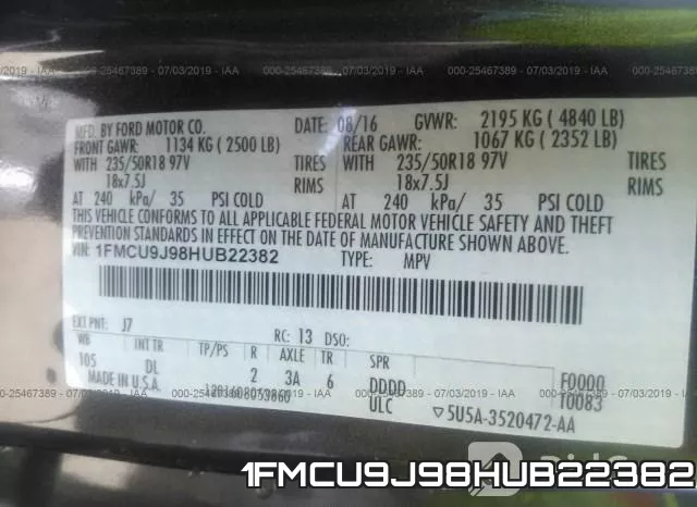 1FMCU9J98HUB22382 фото 10