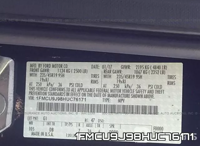 1FMCU9J98HUC76171 фото 10