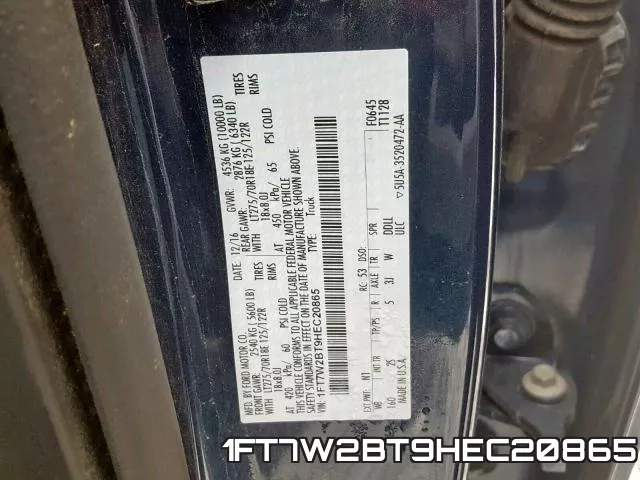 1FT7W2BT9HEC20865 фото 2