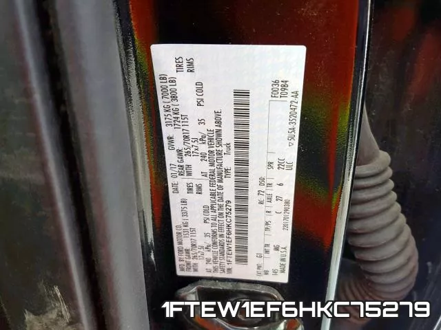 1FTEW1EF6HKC75279 фото 2