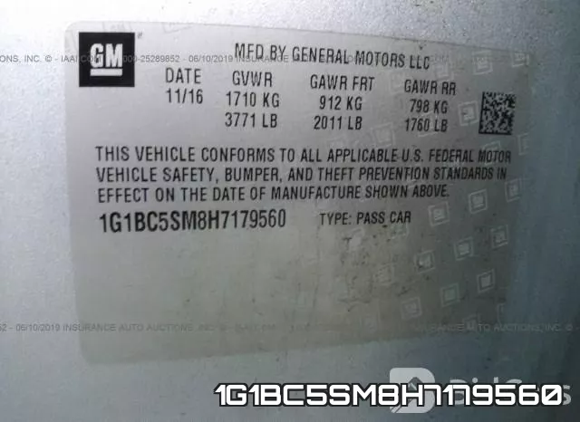 1G1BC5SM8H7179560 фото 10