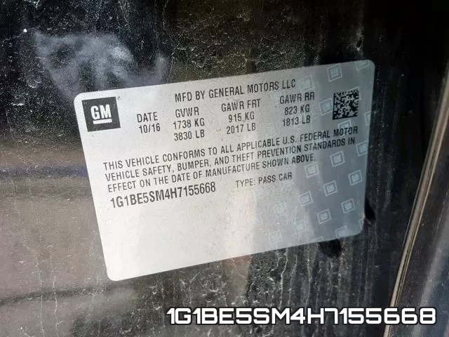 1G1BE5SM4H7155668 фото 2