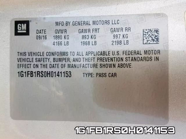 1G1FB1RS0H0141153 фото 2