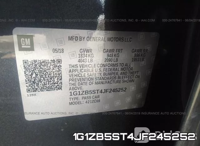 1G1ZB5ST4JF245252 фото 10