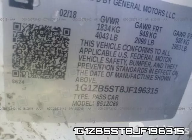 1G1ZB5ST8JF196315 фото 10