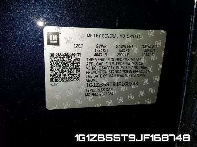 1G1ZB5ST9JF168748 фото 2