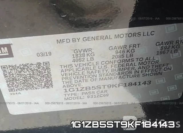 1G1ZB5ST9KF184143 фото 10