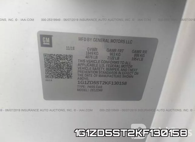 1G1ZD5ST2KF130158 фото 10