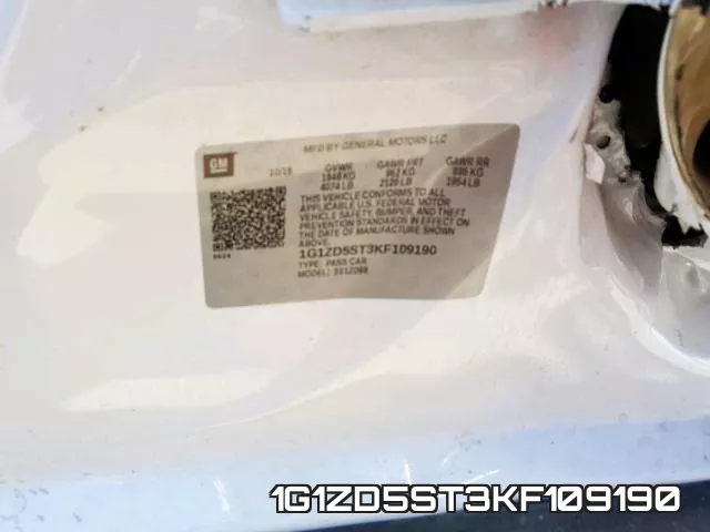 1G1ZD5ST3KF109190 фото 2