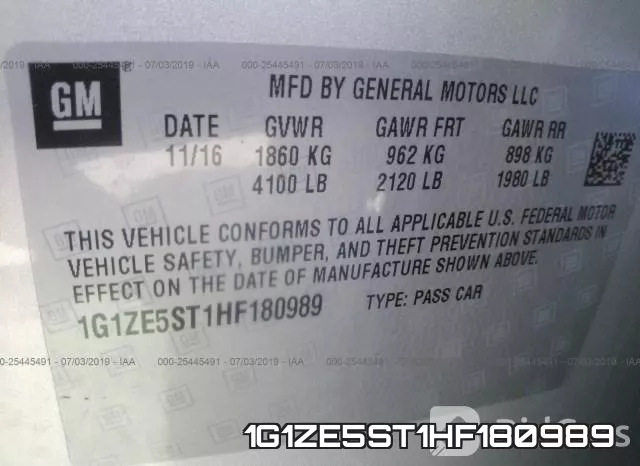 1G1ZE5ST1HF180989 фото 10