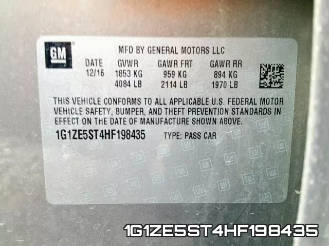 1G1ZE5ST4HF198435 фото 2