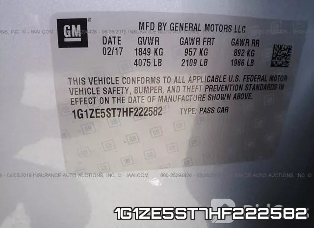 1G1ZE5ST7HF222582 фото 10