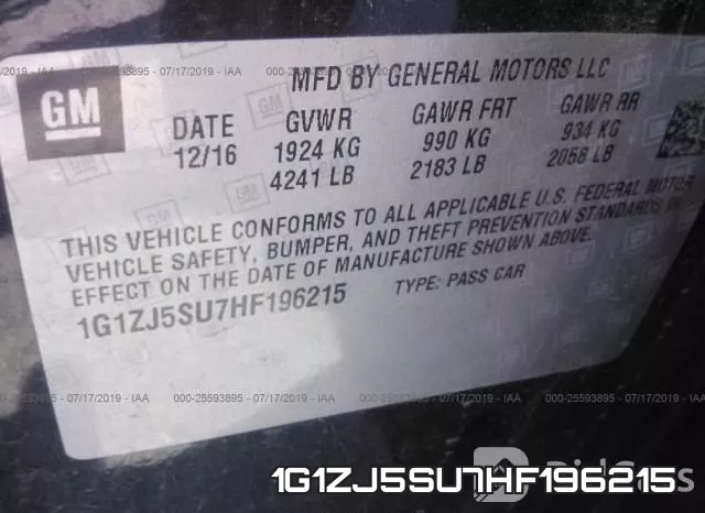 1G1ZJ5SU7HF196215 фото 10