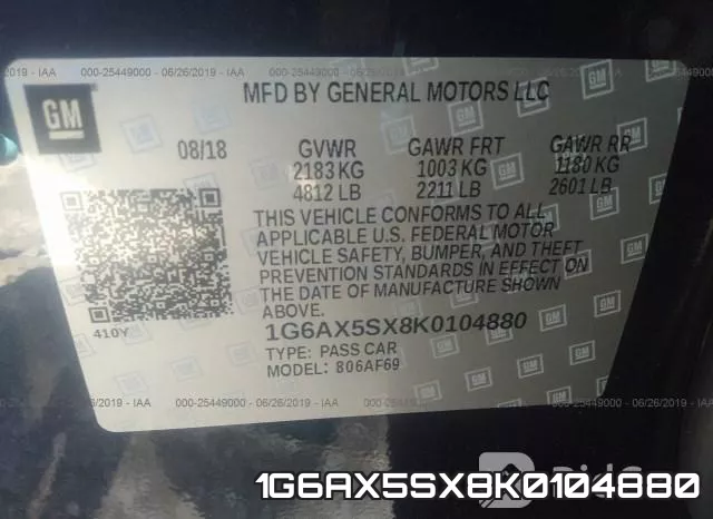 1G6AX5SX8K0104880 фото 10