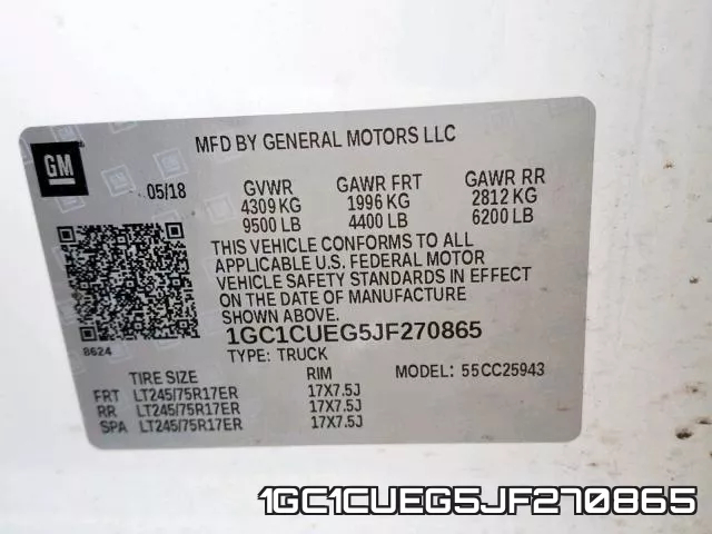 1GC1CUEG5JF270865 фото 2