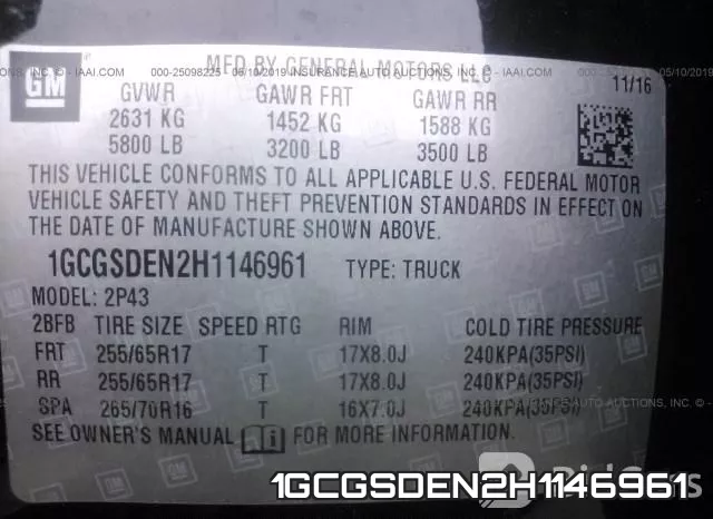 1GCGSDEN2H1146961 фото 10